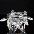 Feng Shui Crystal Glass Ornament "Quartz Flower" - Healing, Buddhism, Meditation 