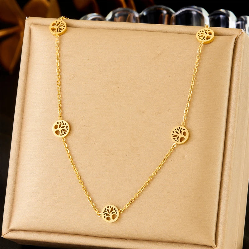 Tree of Life Jewelry Set Necklace, Bracelet and Earrings