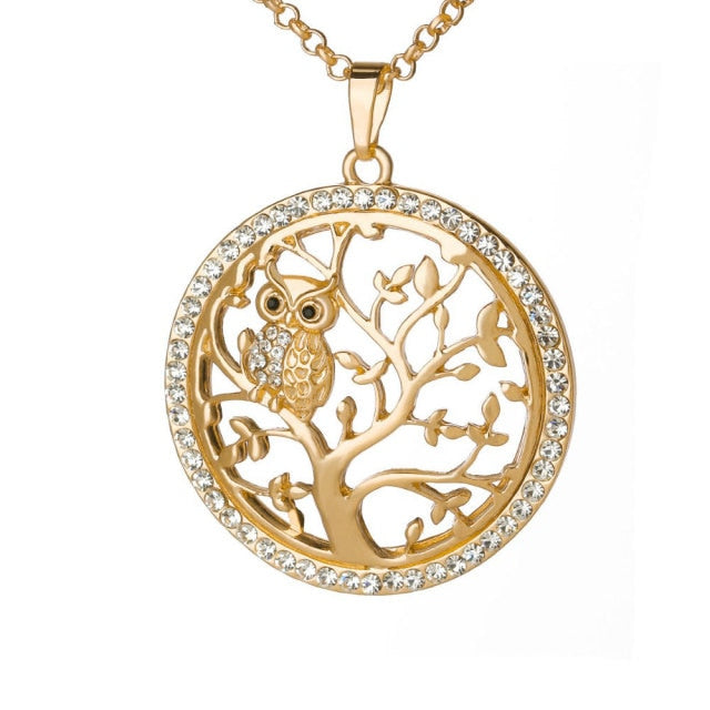 White Gold Tree of Life Pendant 