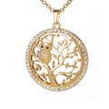 White Gold Tree of Life Pendant 