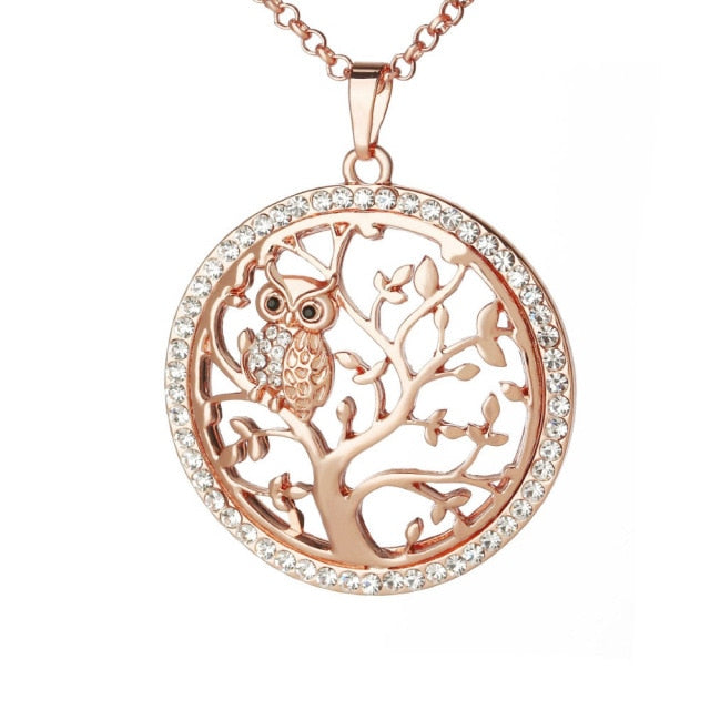 White Gold Tree of Life Pendant rose gold