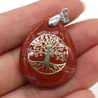 Natural Stone Ball Tree of Life Pendant
