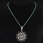 Life Flower Pendant Silver & Gold silver