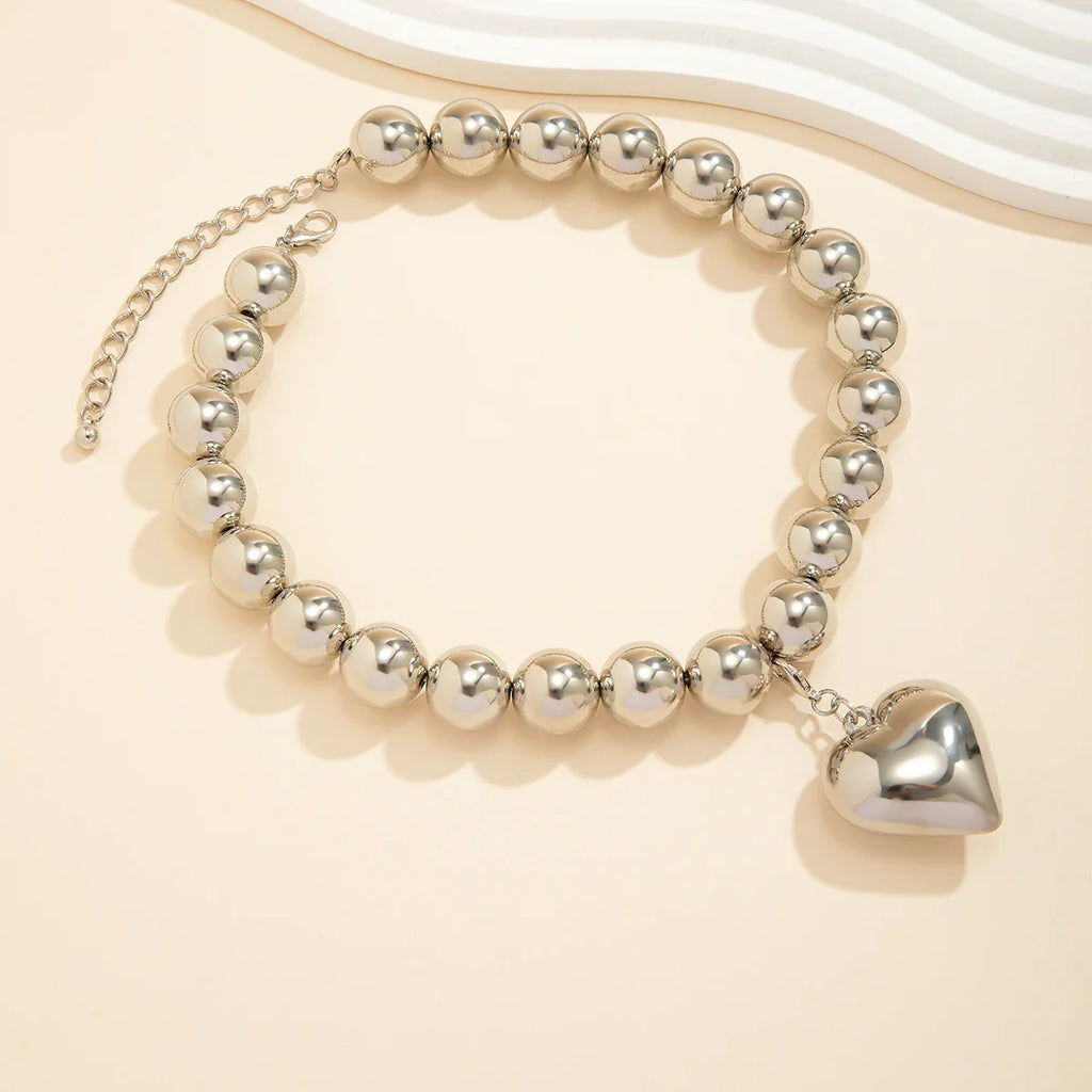 Women’s Heart Pendant Silver Necklace
