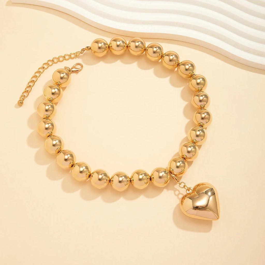 Women’s Heart Pendant Gold Necklace