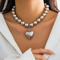 Women’s Heart Pendant Silver Necklace