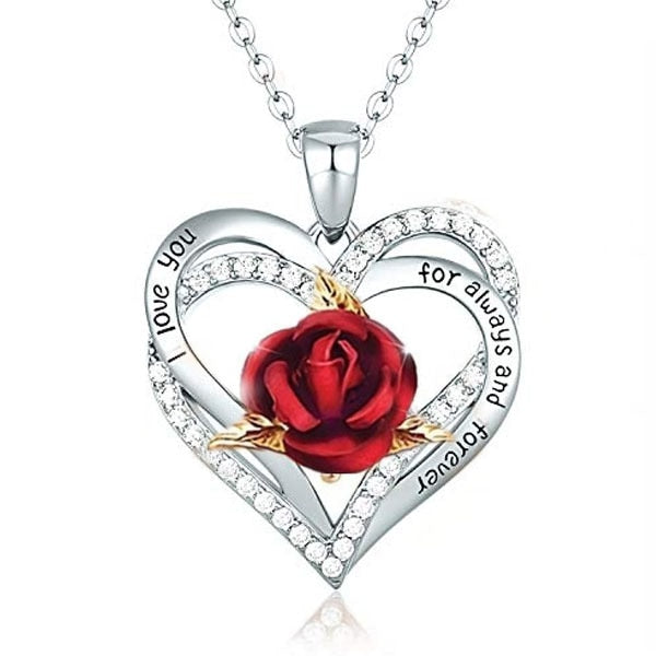 Silver heart pendant for women