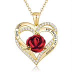 Gold heart pendant for women
