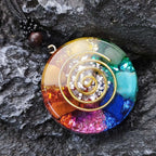Orgonite Stone Pendant 7 Chakras & Men and Women Necklace