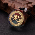 Orgonite Stone Pendant & Men’s/Women’s Necklace Protection & Meditation Eye of Horus 
