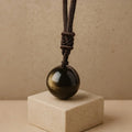Sphere Pendant in Golden Obsidian Energy Shield