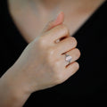 Small Women's Life Flower Ring in Silver