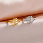 Small Life Flower Ring for Women in silver