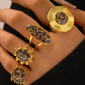 Ethnic-Style Leopard Ring Set